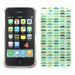 iPhone 4 4S Full Mustache Design Case (Transparent)